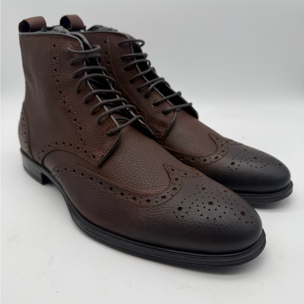 Brand New Franklin  Freeman Baker Wingtip Brown Leather Boot Mens Size 85
